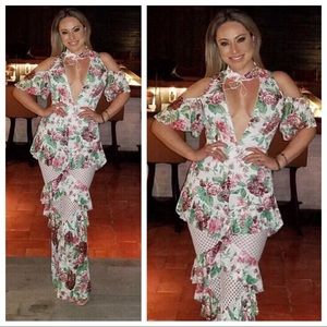 FLORAL RUFFLED JUMPSUIT